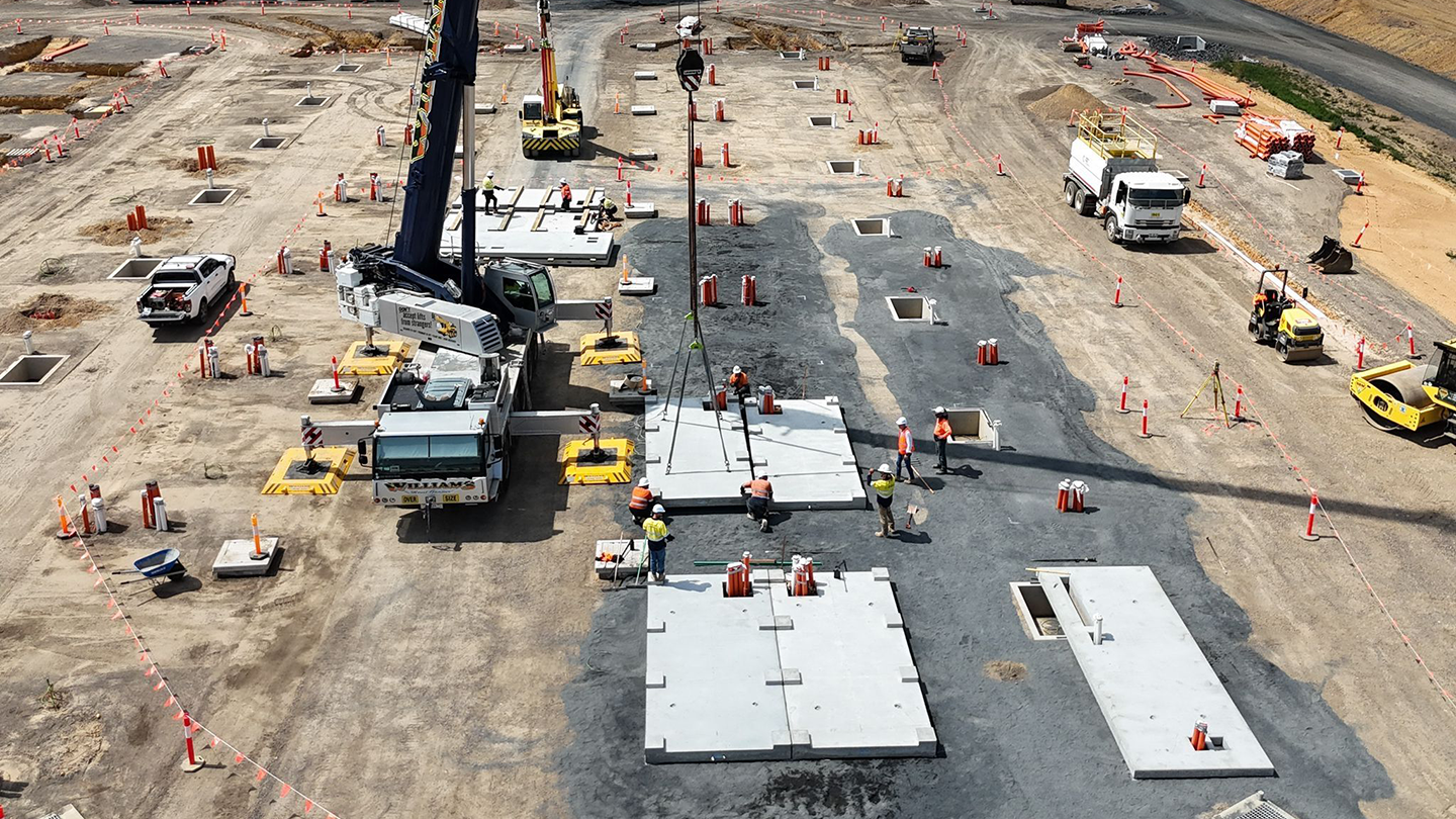 Precast foundations reducing time, cost and risk on BESS construction