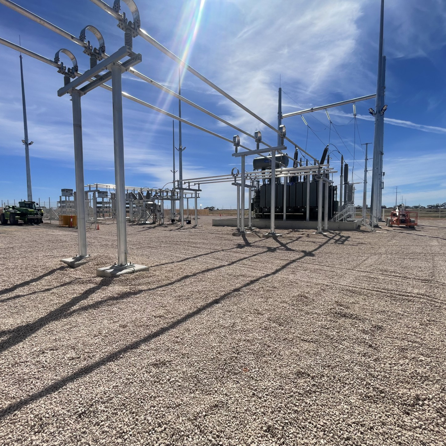 Photo from our Photo of substation from our Carwarp Solar Farm High Voltage connection project