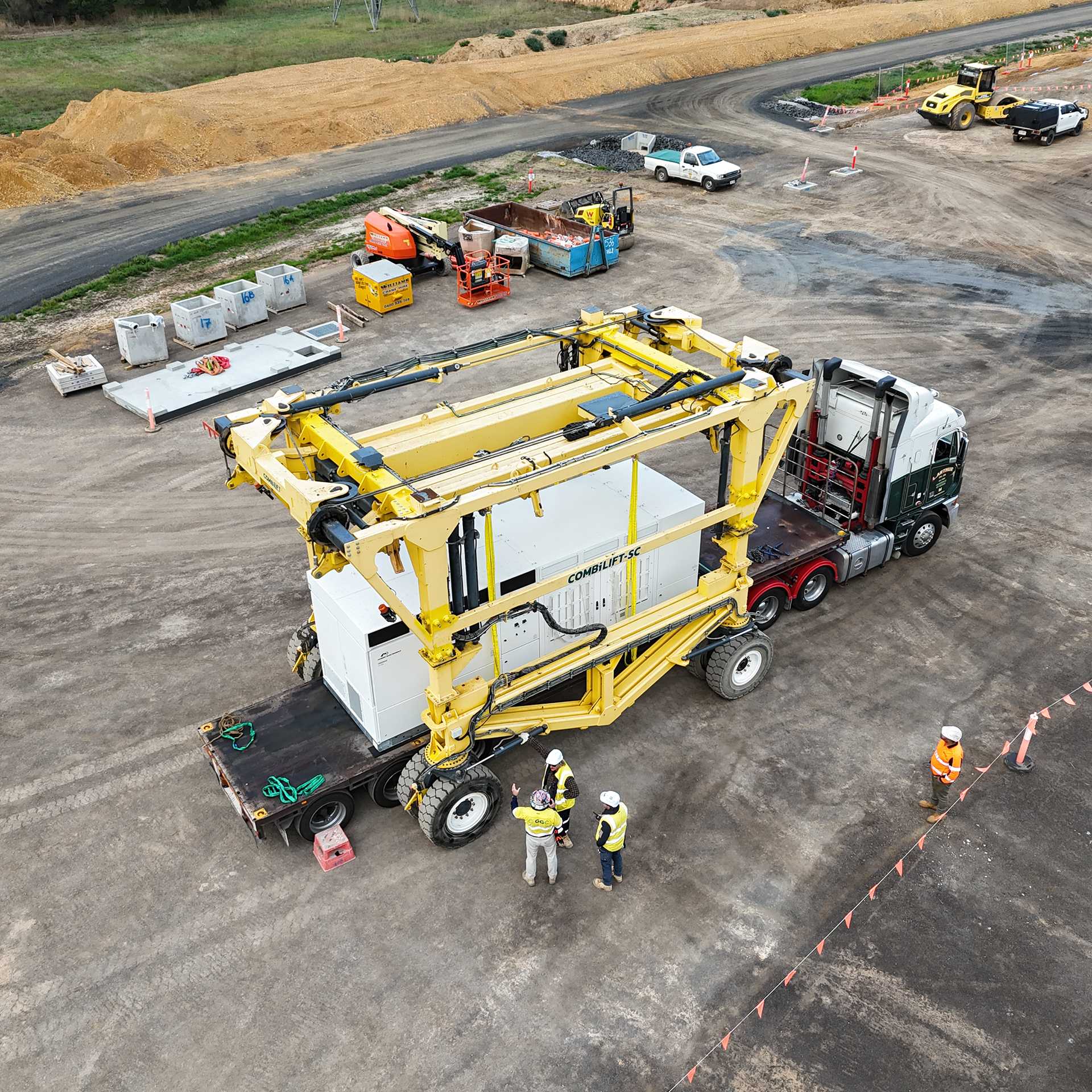 GGC ute at Limestone coast BESS Balance of plant - site entry